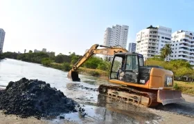 La maquinaria este sábado en El Laguito