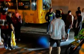 El sitio en el que se registró el accidente en Soledad