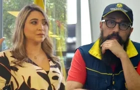 Exsecretaria Ana María Cataño y Carlos Carrillo, director de la UNGRD.