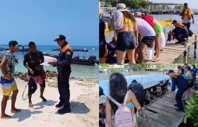 Turistas visitando el Golfo de Morrosquillo, en Sucre. 