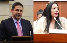 Honorio Henríquez, del Centro Democrático, y Martha Peralta, del Pacto Histórico.