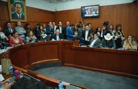 El ministro de Salud, Guillermo Alfonso Jaramillo, en la Comisión Séptima.