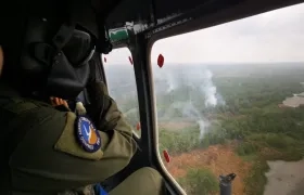 La FAC dispuso de un helicóptero 212 del Comando Aéreo de Combate No. 3.