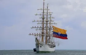 El 'ARC Gloria' llegó este lunes al puerto de Civitavecchia.