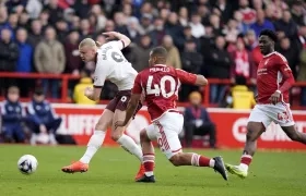 El noruego Erling Haaland marca el segundo gol del Manchester City.