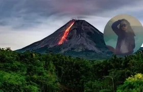 Huang Lihong falleció tras caer a un volcán.