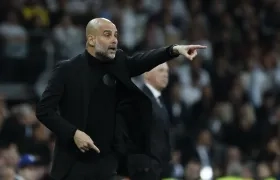 El español Pep Guardiola, entrenador del Manchester City.