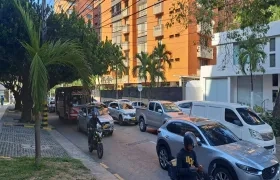 Imagen del tráfico en Barranquilla.