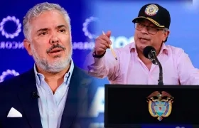 El expresidente Iván Duque y el presidente Gustavo Petro