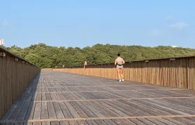 Ecoparque Mallorquín está tomando fuerza como un espacio para hacer ejercicio.