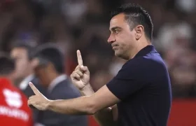 El técnico Xavi Hernández.