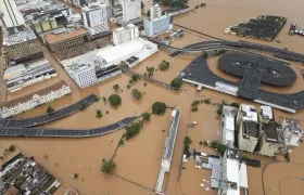 Así luce Porto Alegre con las inundaciones.