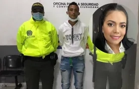 José Alfredo Viaña Álvarez, alias 'El gatillo', y la abogada Piery Charris Pérez.