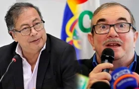 El Presidente Gustavo Petro y Rodrigo Londoño