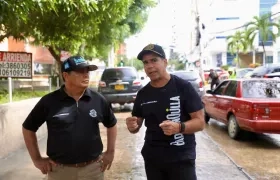 El secretario de Obras Públicas, Rafael Lafont y el Alcalde Alex Char.