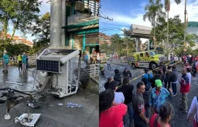 La cabina se vino al suelo llegando a la estación Popular de Medellín. 