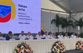 Mesa de diálogos de paz en Venezuela.