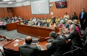 El Ministro de Salud, Guillermo Jaramillo, en la Comisión de Ética.