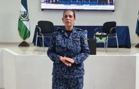 La mayor Nancy Pérez, directora de la cárcel La Modelo de Bogotá.