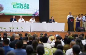 Presidente de Colombia, Gustavo Petro en el Centro de Convenciones.