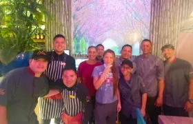 Shakira en restaurante de Barranquilla.