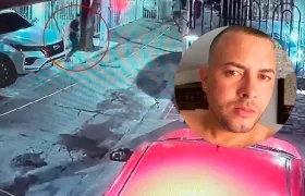 El sicario y el Subintendente Carlos Fernando Fuentes Noriega.