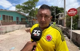 Cierre de una vía en Costa en Hermosa