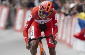 El colombiano Egan Bernal durante una etapa de la Vuelta a Suiza. 