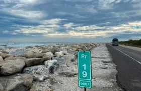 Los kilómetros 19 y 28 son los puntos más criticos de la erosión costera, que pueden agravarse con la llegada de temporada de ciclones