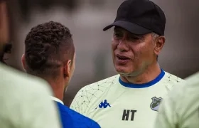 Hernán Torres dirigió este martes su primer entrenamiento como técnico del Deportivo Cali.