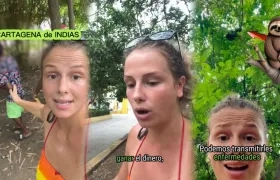 Turista que hace la denuncia en Cartagena.