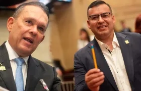 El senador Efraín Cepeda Sarabia y el representante Jaime Salamanca 