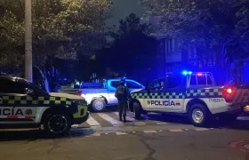 Lugar donde fue encontrada la maleta con la granada. 