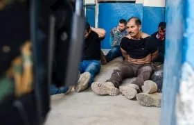 Exsoldados capturados en Haití.