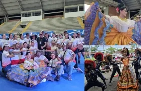 Integrantes de la agrupación en el Festival Nacional de San Pedro, en Espinal (Tolima). 
