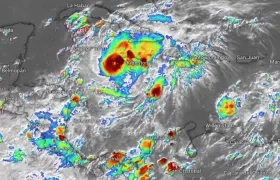 Imagen satelital del huracán Beryl. 
