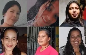Seis de las mujeres asesinadas en los últimos dos meses. 