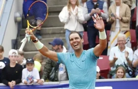 Nadal en el torneo de Suecia.