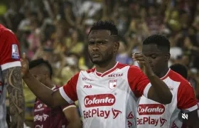 Elvis Perlaza, jugador de Santa Fe.