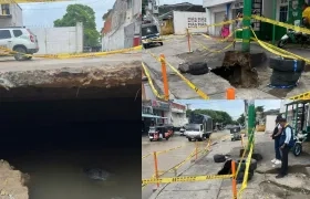 Así se encuentra el estado de la vía en la calle 18, una de las vías más transitadas en Soledad. 