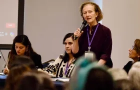 Vera Grabe, jefe de la delegación del Gobierno Nacional.