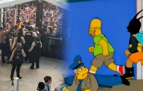 Desorden de la final y capítulo de Los Simpson.