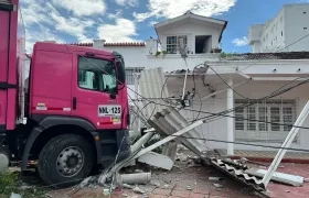 Accidente en el barrio El Recreo. 