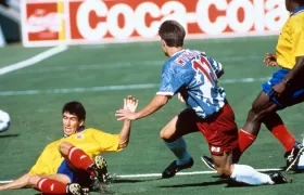 Andrés Escobar en el partido contra Estados Unidos, en el Mundial de 1994.