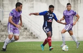 Roberto Hinojoza, autor del primer gol de Junior. 