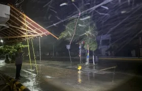 Lluvias durante la entrada del huracán.