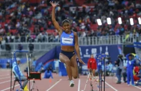 Natalia Linares, saltadora colombiana. 