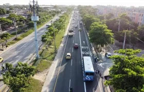 Panorámica del Carril Bus que será habilitado en la Circunvalar.