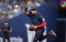 El dominicano Vladimir Guerrero Jr., primera base de los Azulejos de Toronto.