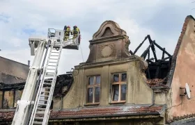 Edificio incendiado.